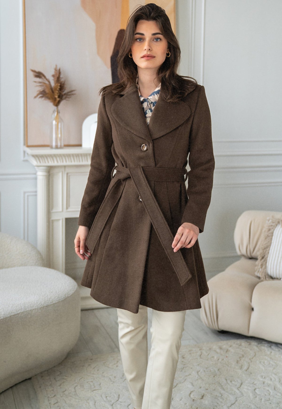 Lexie Cocoa Wool Coat
