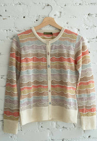 Transfers Multi Color Cardigan Ivory