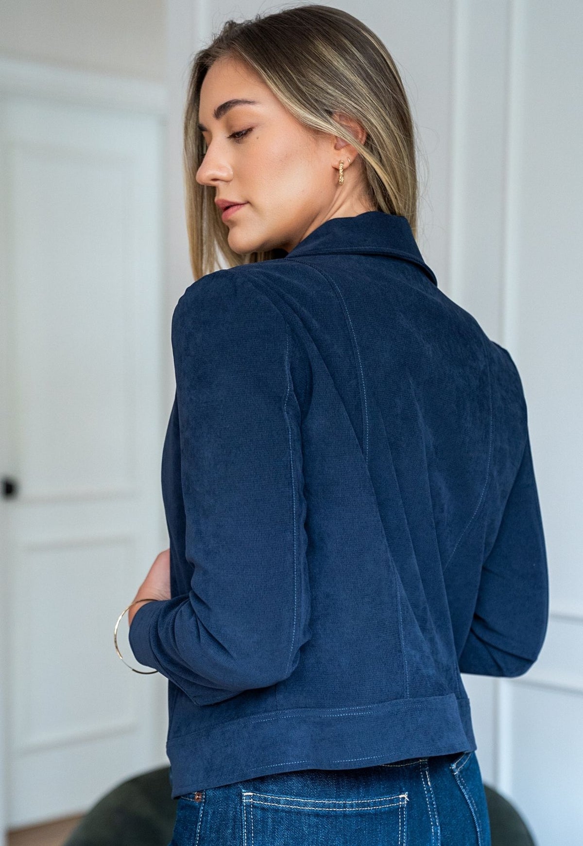 Afrika Azul Cropped Jacket