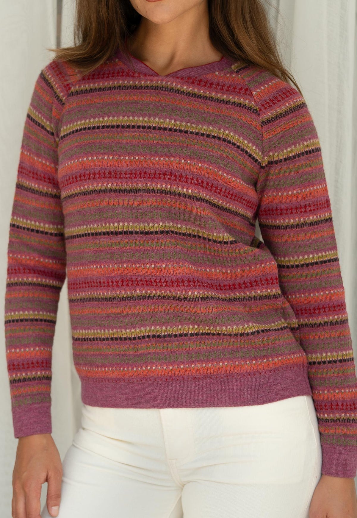 Jaquard Bomber Pullover Multicolor