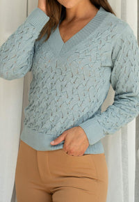 Las Perlas Pullover Blue