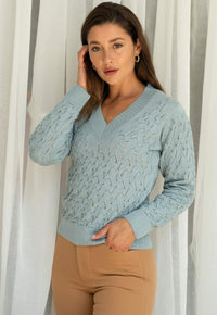 Las Perlas Pullover Blue